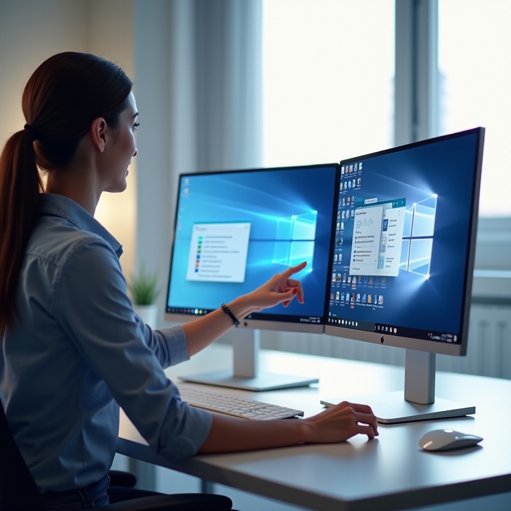 Windows 10 venster naar een andere monitor verplaatsen
