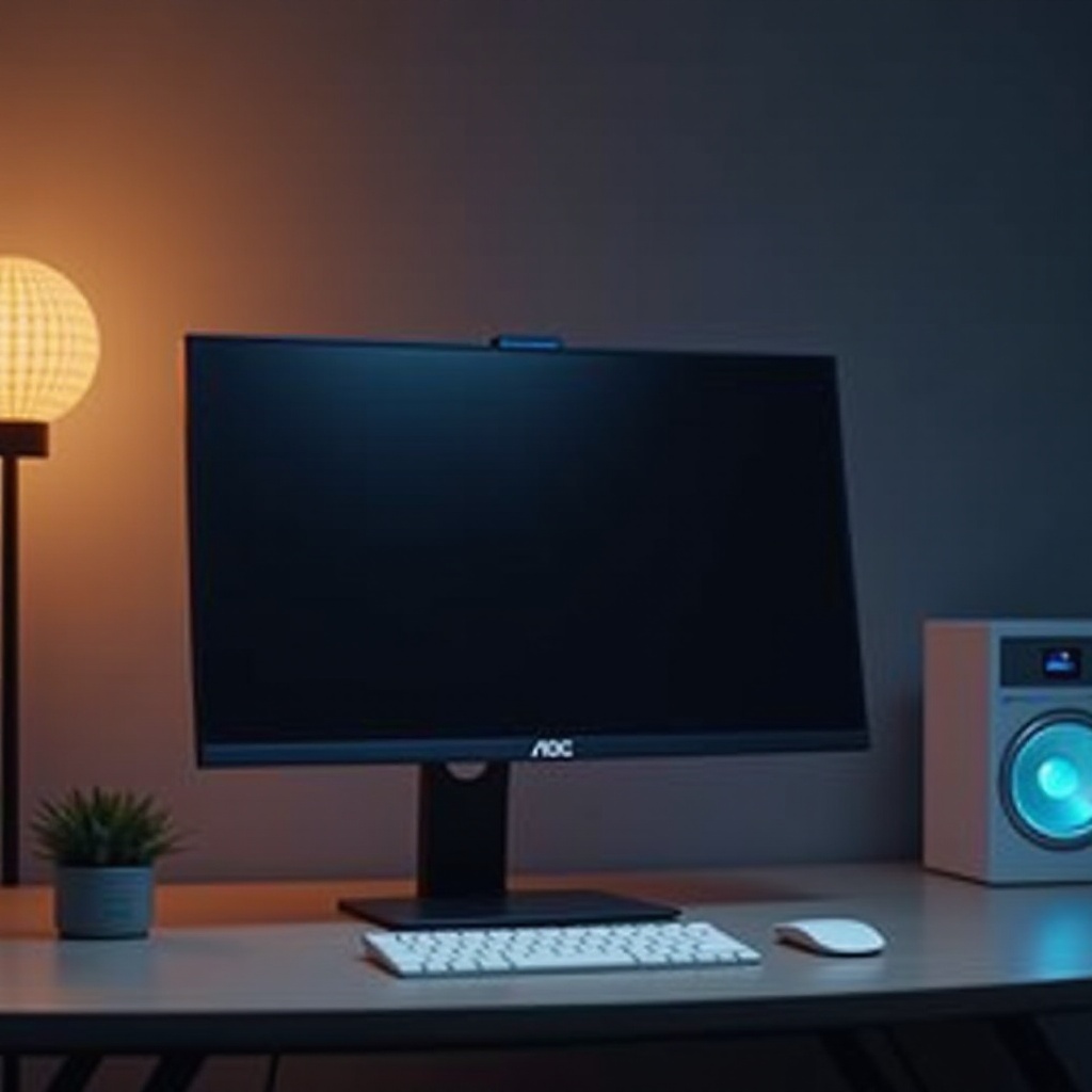 cách bật màn hình aoc